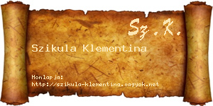 Szikula Klementina névjegykártya